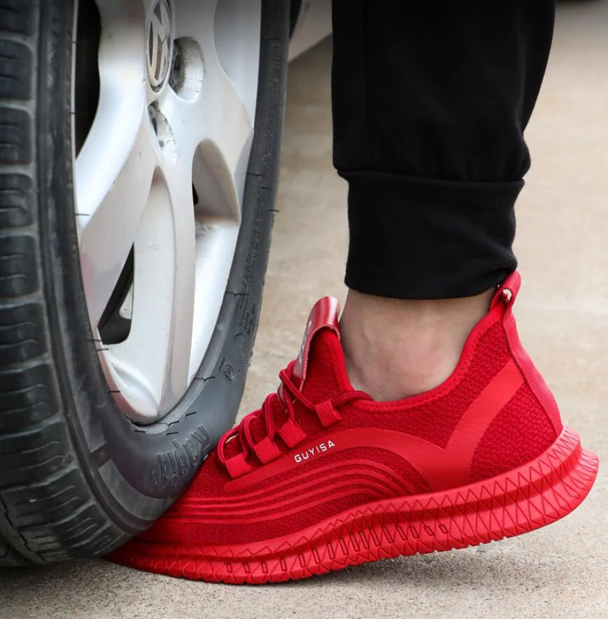 Carefully Designed Indestructible Work Steel Toe Safety Tennis Shoes First-Class