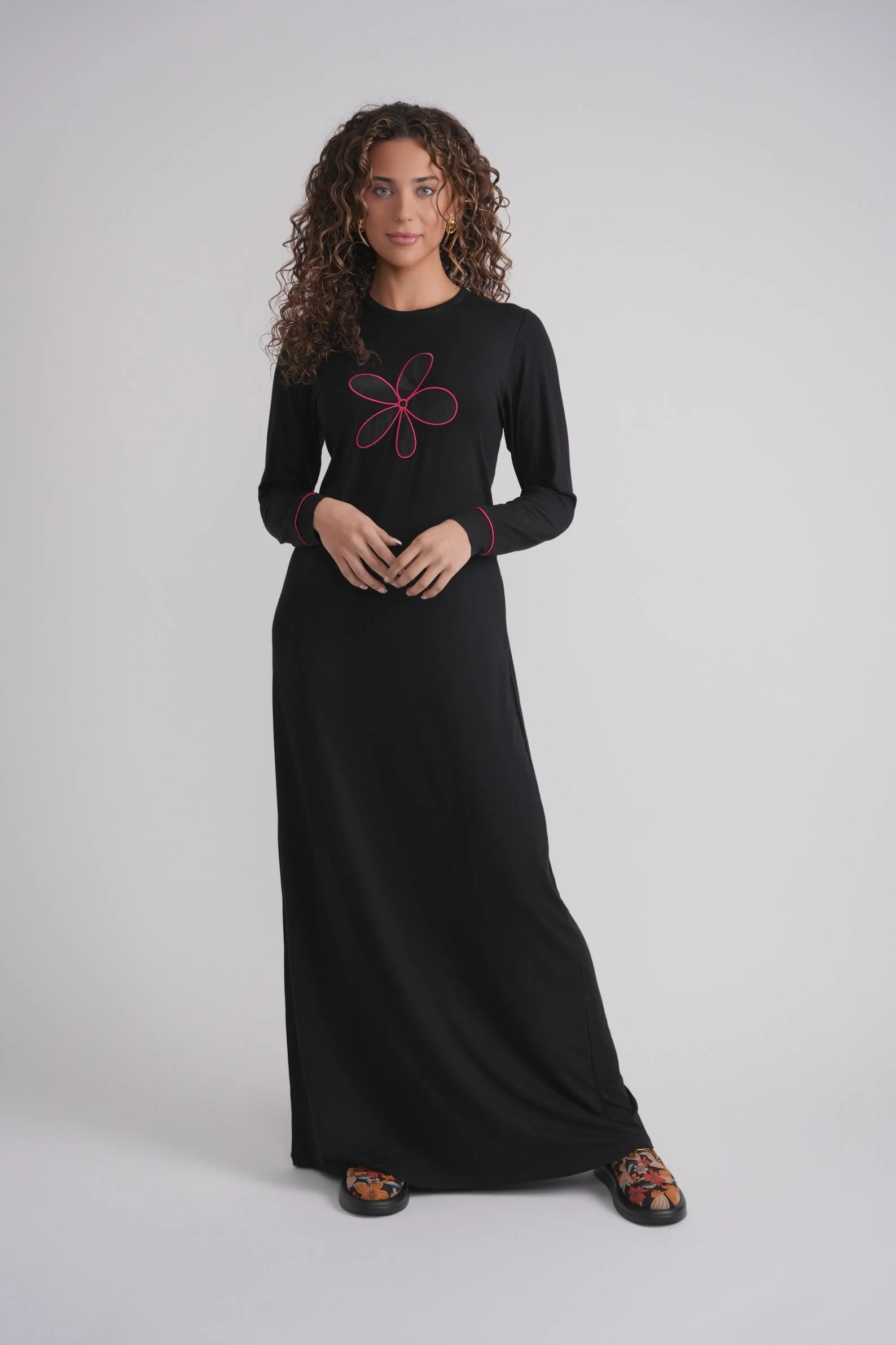 Soft Embroidered Flower Nightgown Unique
