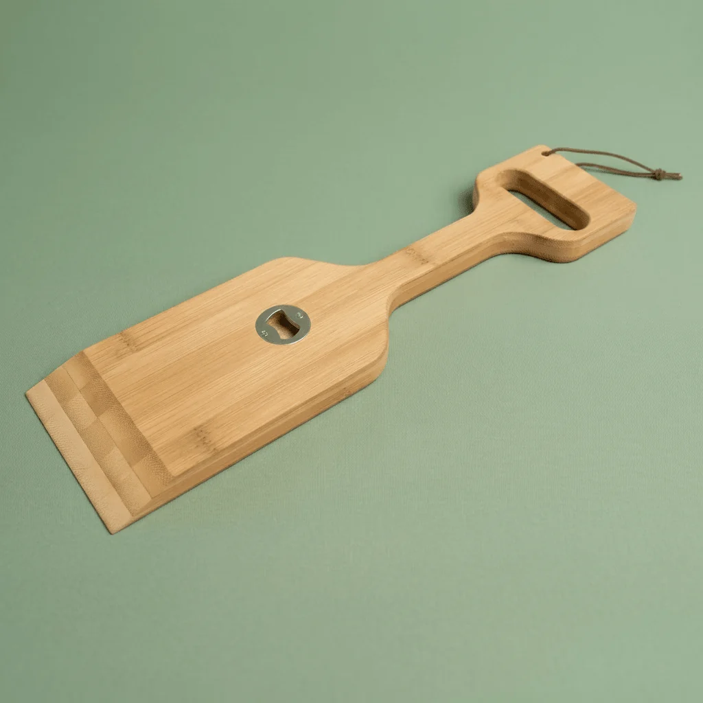 Quality Bamboo 3-in-1 Grill Scraper Spatula Bottle Opener Comfortable