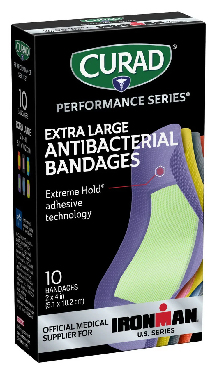 Outstanding Curad Performance Series Anti Bacterial Bandages Extra Large 10 Ea Safe