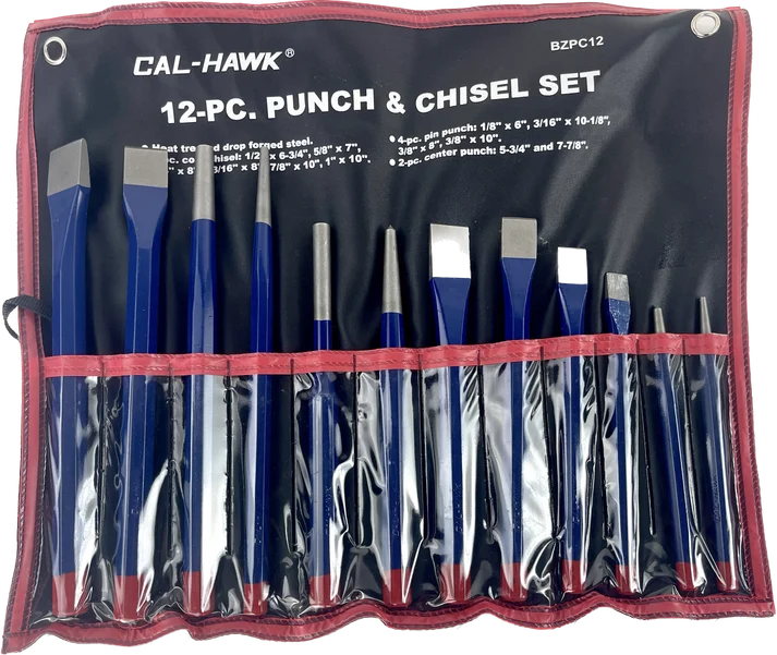 Trendy 12 pc Metal Punch and Chisel Set High-Performance
