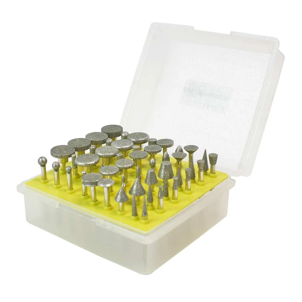 Enhanced 50-Pieces 1 8 Inch Shank x 1-3 4 Inch Diamond Coated Mounted Points for Rotary Tool - Large World-Class