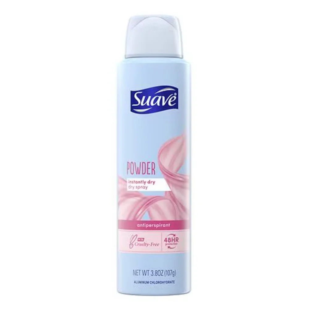 Comfortable Suave Powder Fresh Dry Spray Antiperspirant Deodorant Odor Protection 3.8Oz 107g First-Class