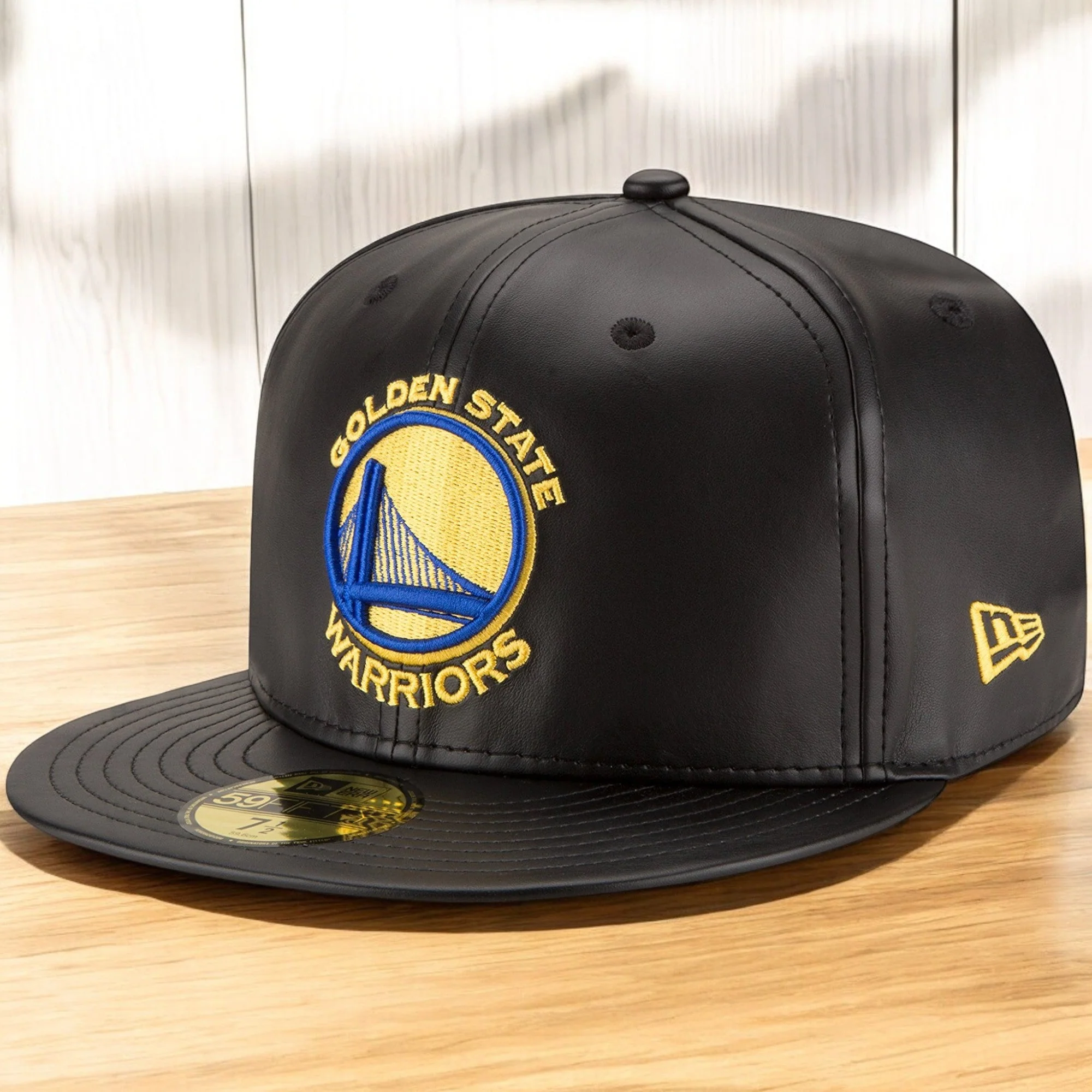 Smooth New Era Men's NBA 59Fifty Faux Leather Fitted Cap Golden State Warriors Trusted
