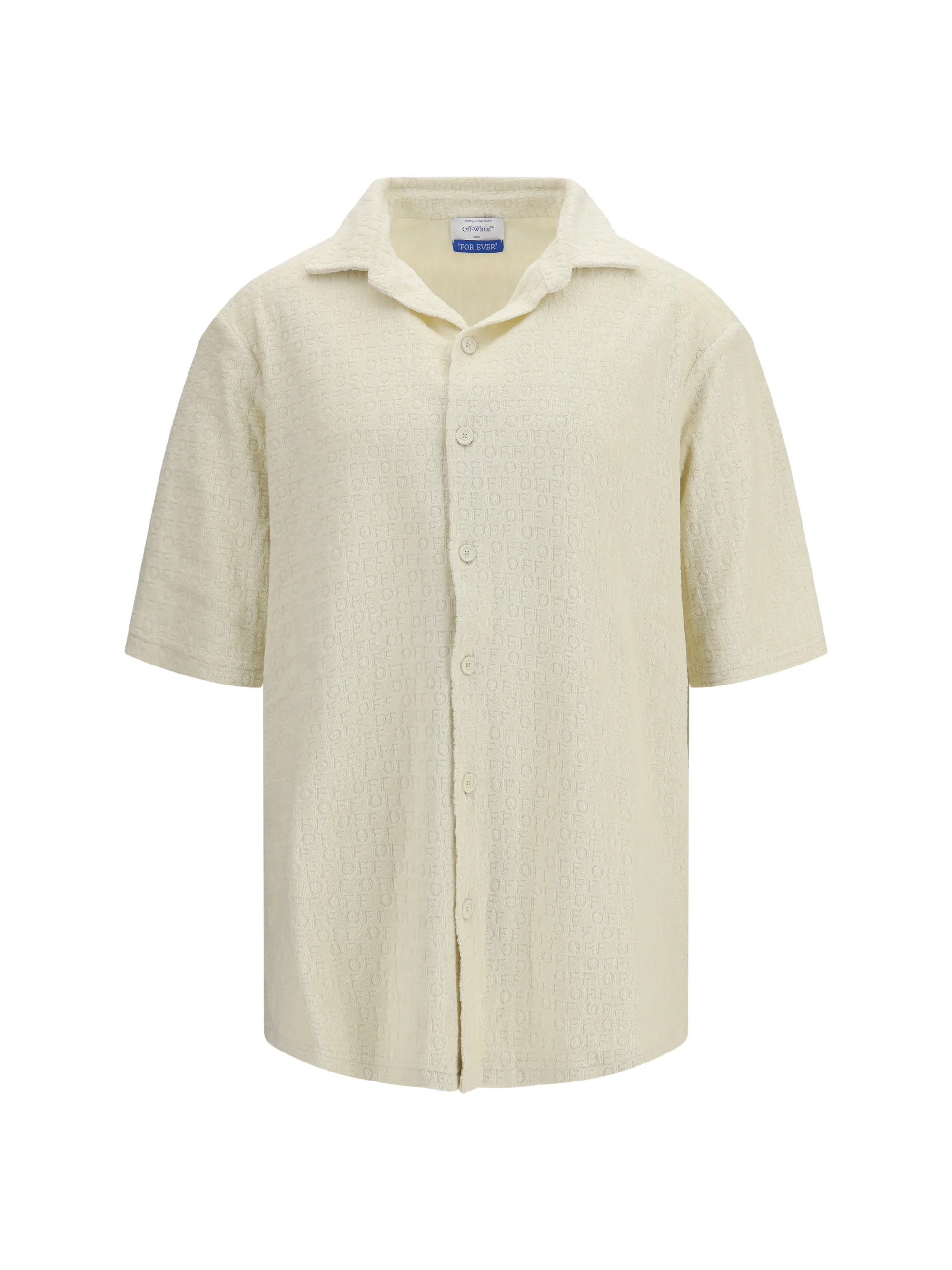 Crafted Bowling Shirt Terry Cream Pure