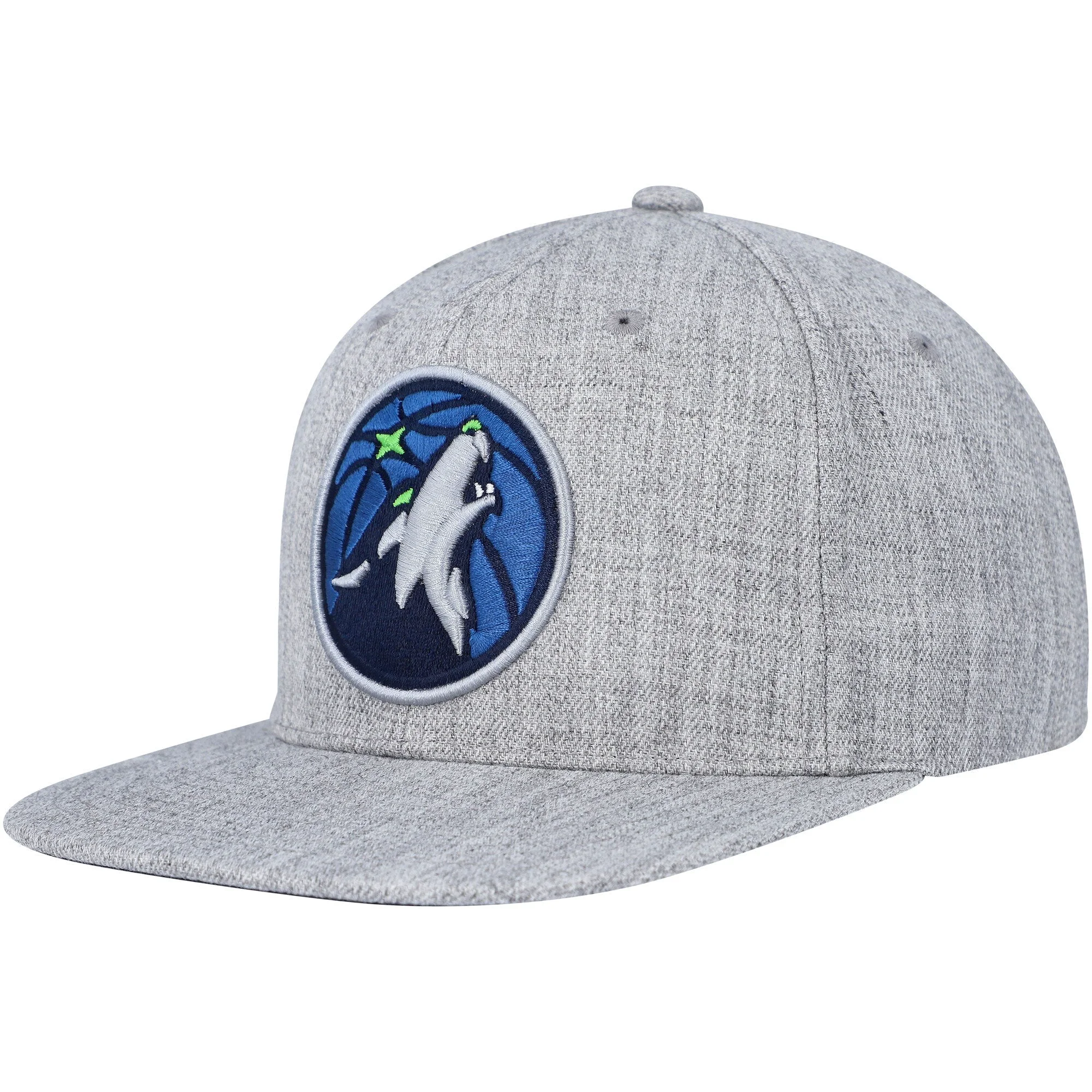 Traditional Mitchell Ness Men's NBA Team Heather 2.0 Snapback Timberwolves Snapback Caps Effective