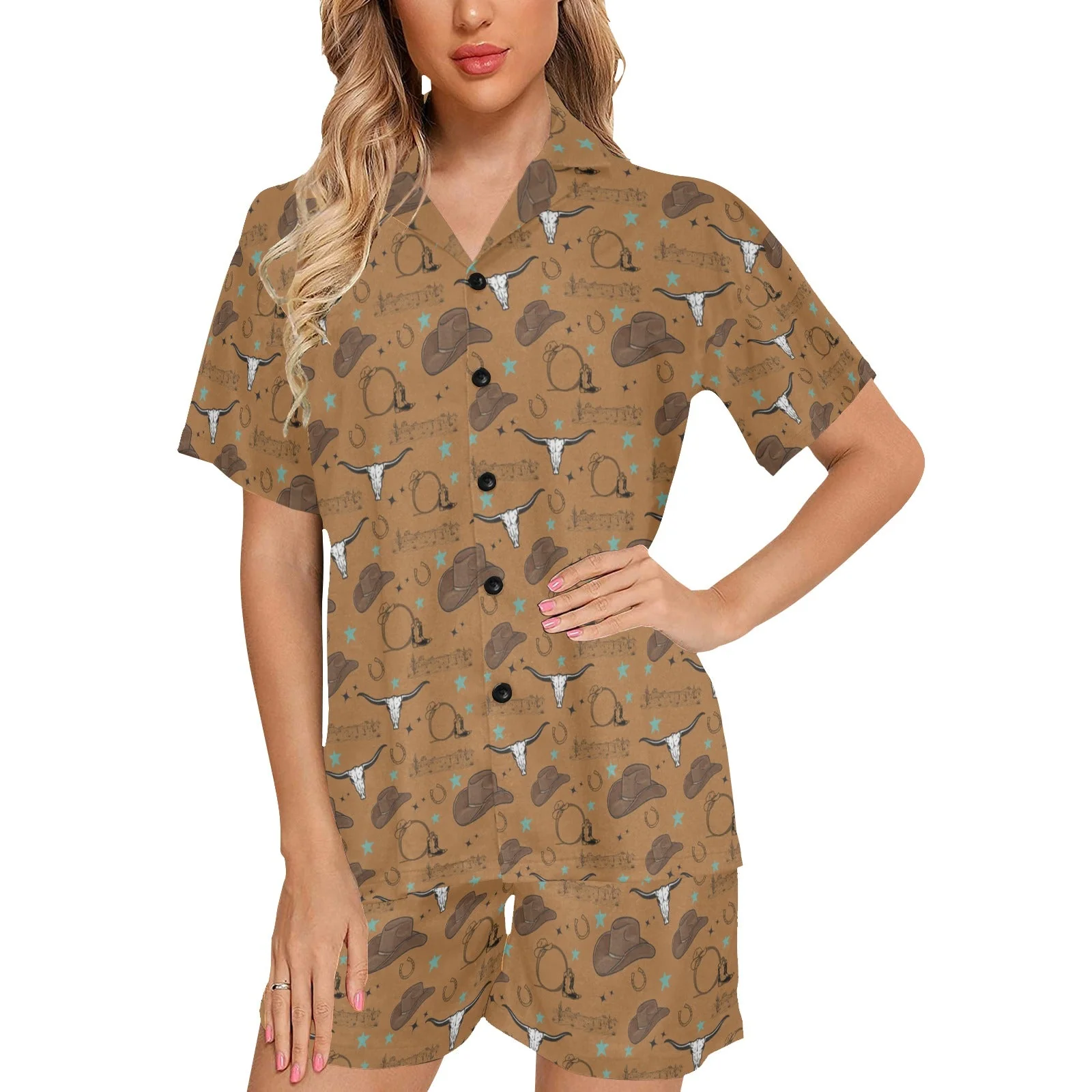 Minimalist Everything Western Women's Western Pajama Set Effective