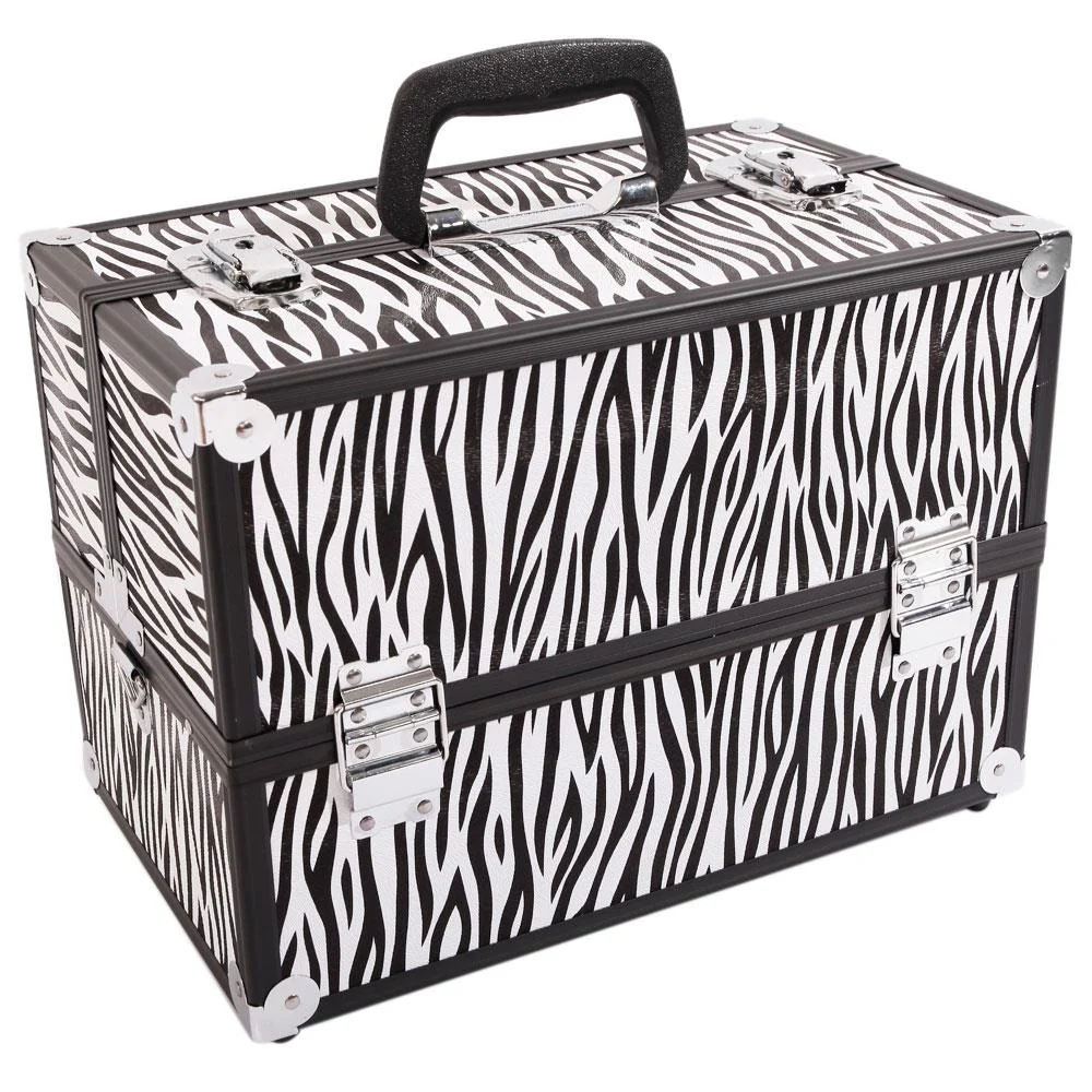 Authentic Large Compact Traveling Makeup Organizer Suitcase Box Outstanding