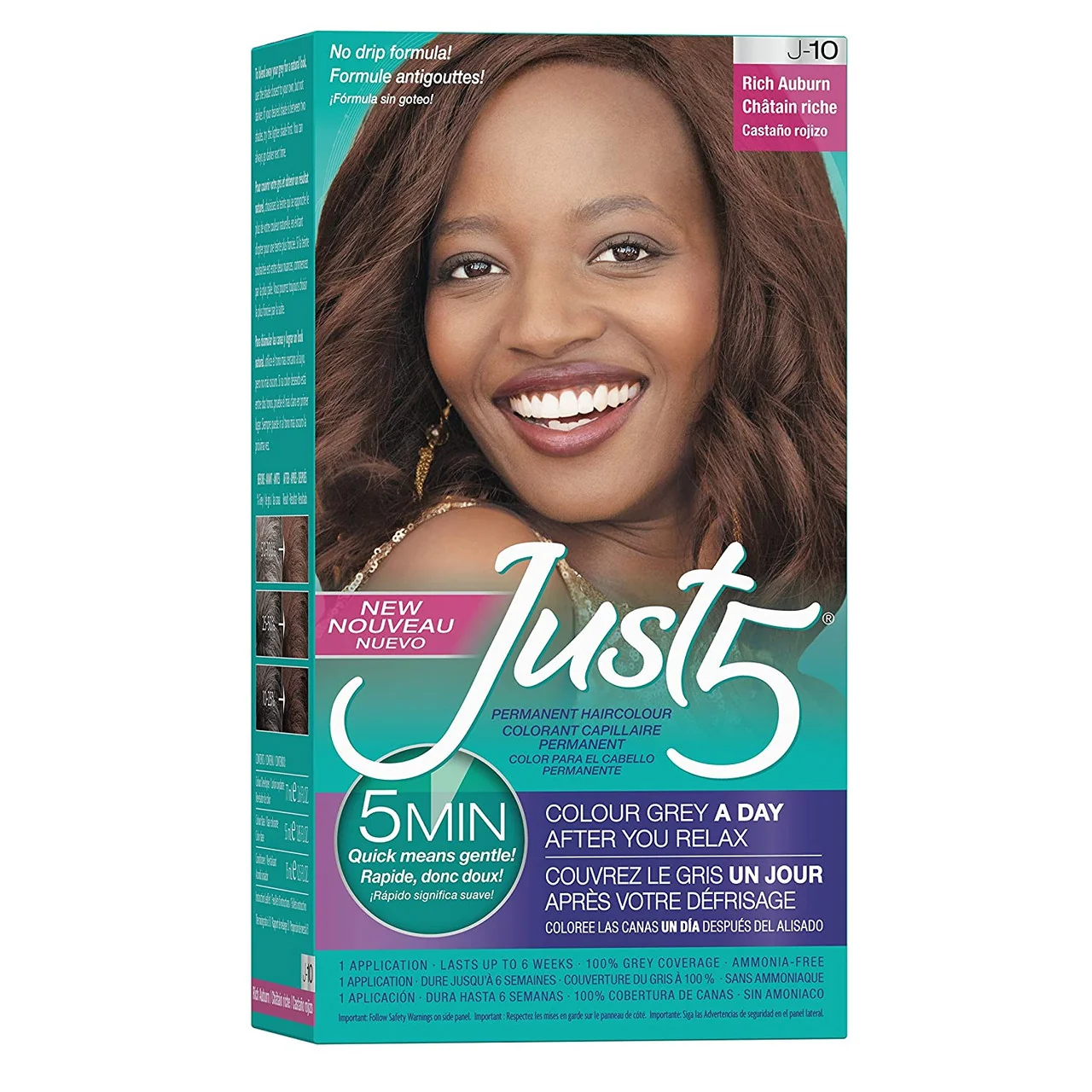 Stylish Just 5 Womens Five Minute Permanent Hair Color Rich Aurburn 1 Ea Official