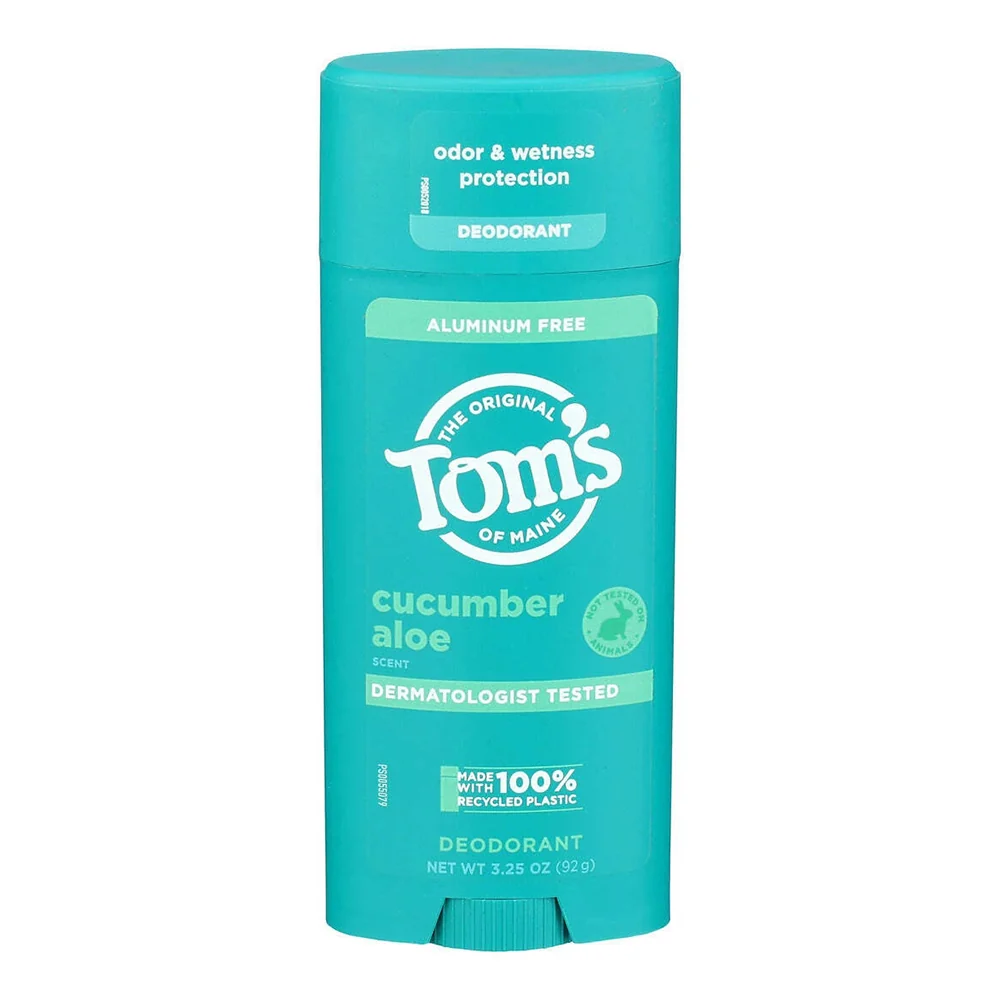 Superior Toms of Maine Cucumber Aloe Deodorant for Odor and Wetness Protection 3.25Oz 92g Enhanced