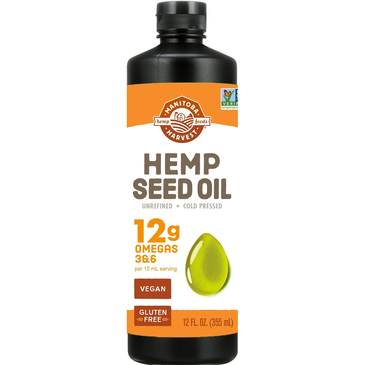 Recyclable Manitoba Harvest Unrefined Cold Pressed Hemp Oil 12 Oz Trusted