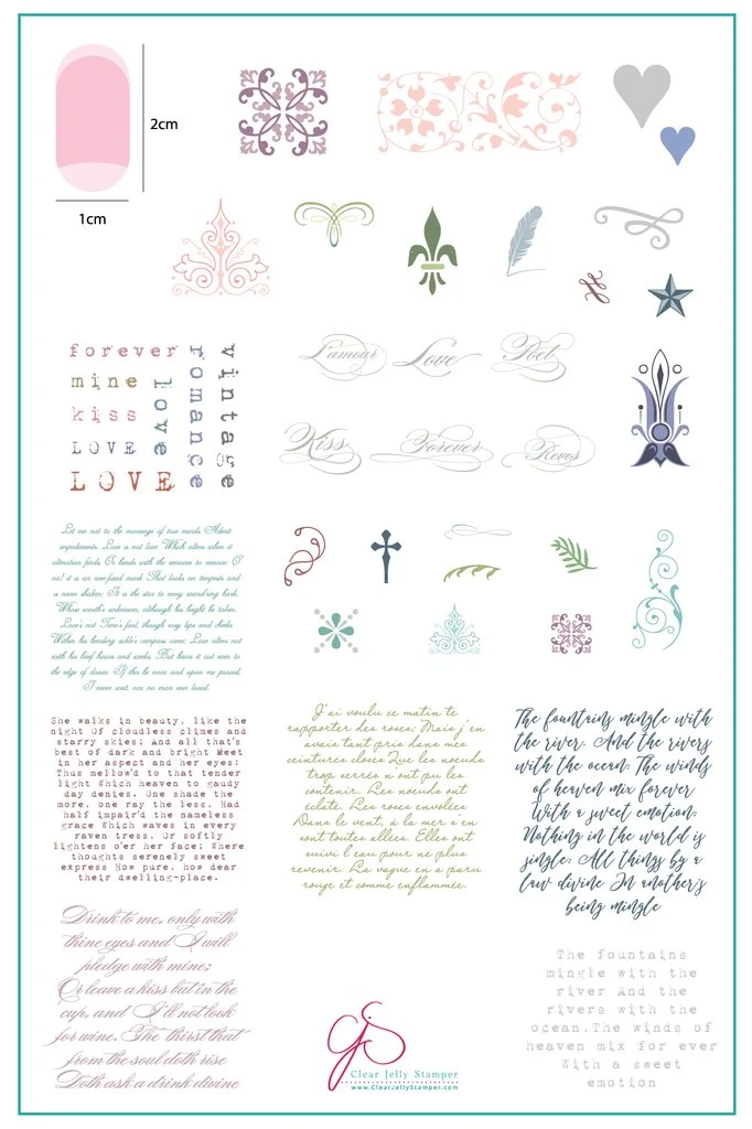 Practical The Poet CjS-39 - Clear Jelly Stamping Plate Convenient
