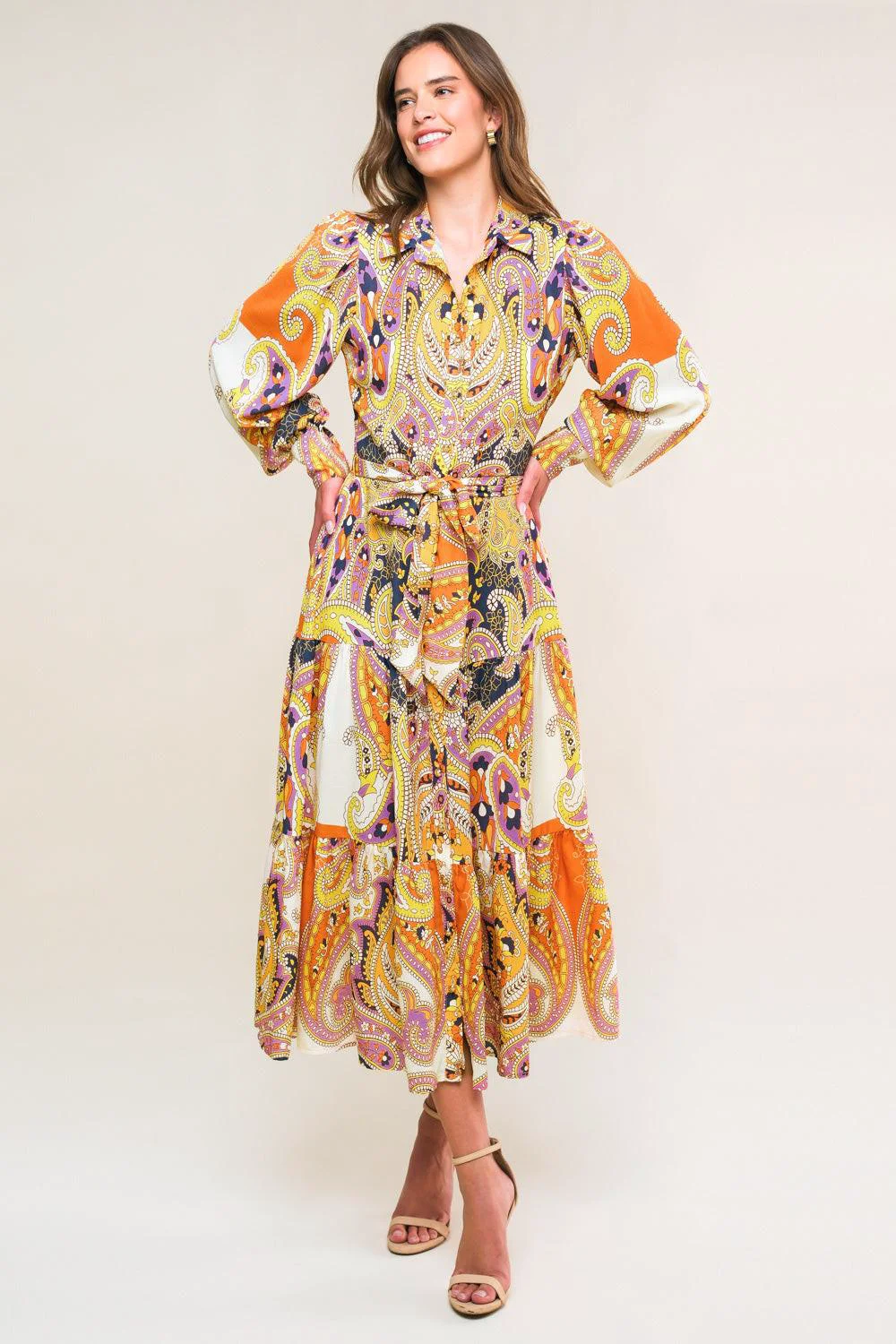 Advanced Aesthetic Pose Woven Midi Dress Casual