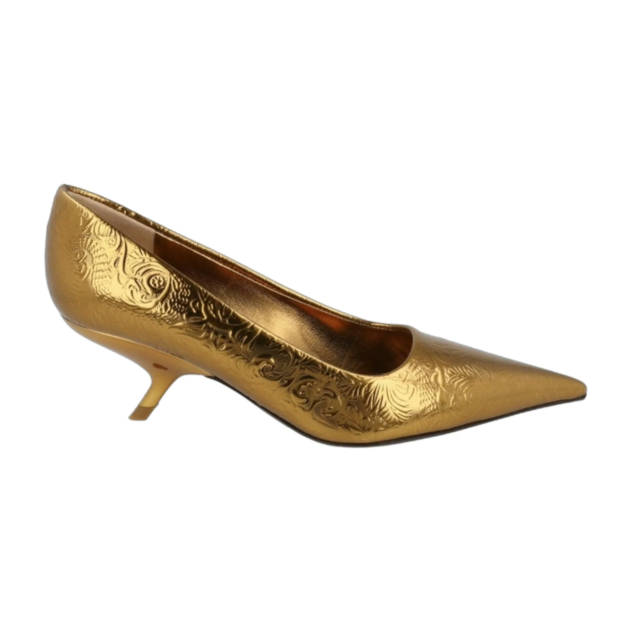 Casual Ferragamo Eva Embossed Floral Pumps - Wide Width Dependable
