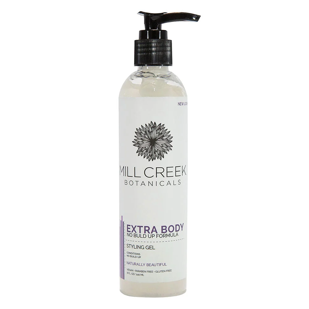 Sustainable Mill Creek Botanicals Extra Body Styling Hair Gel 8 Oz Verified