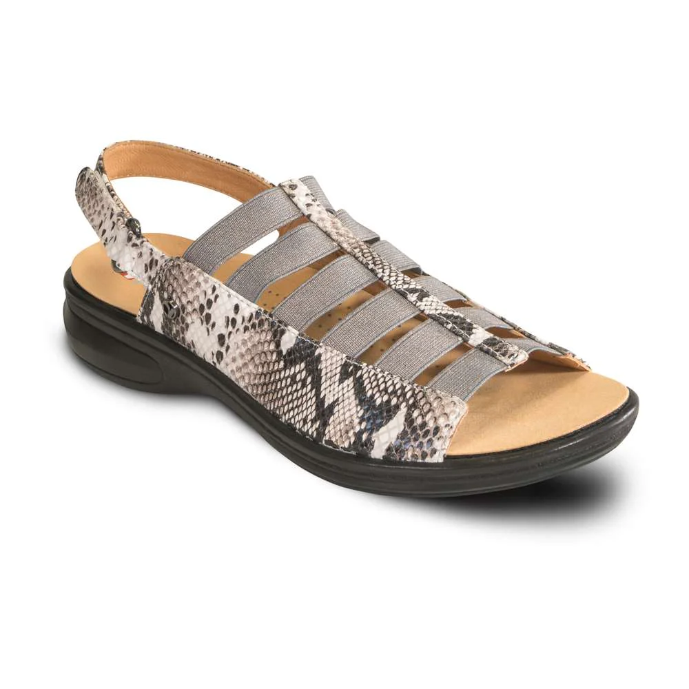 Original Design Olympia Elastic Sandal - Natural Snake Unique