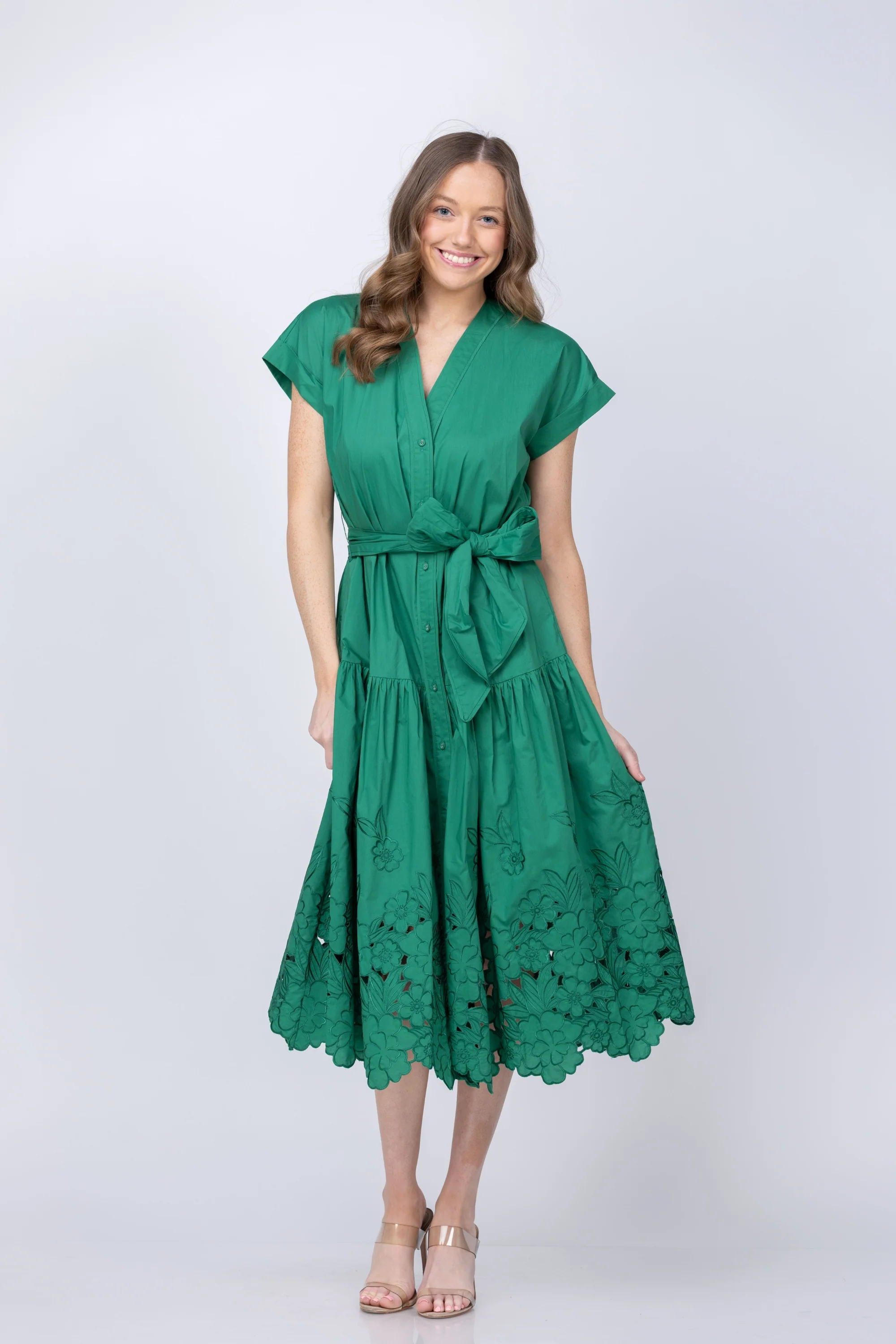 Advanced Christy Lynn Marceline Dress in Kelly Green Clean