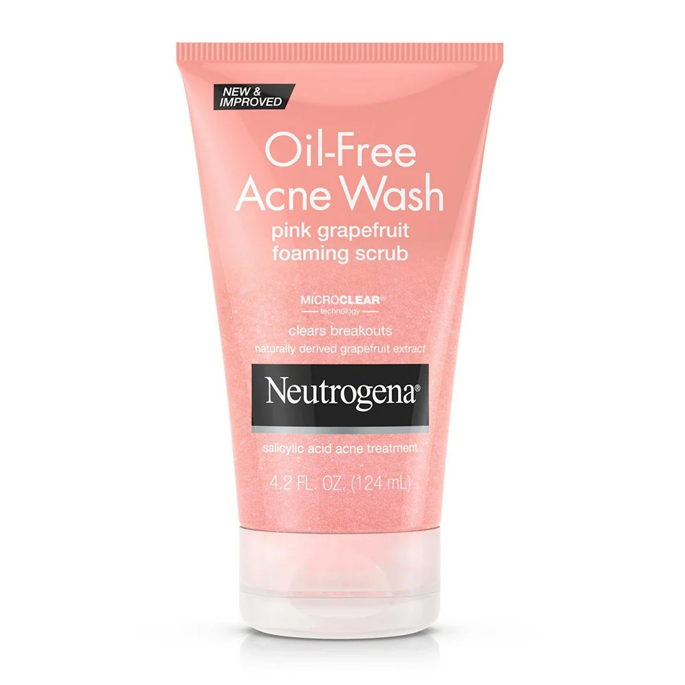 Breathable Neutrogena Oil- Acne Wash Foaming Scrub Pink Grapefruit 4.2 Oz Organic