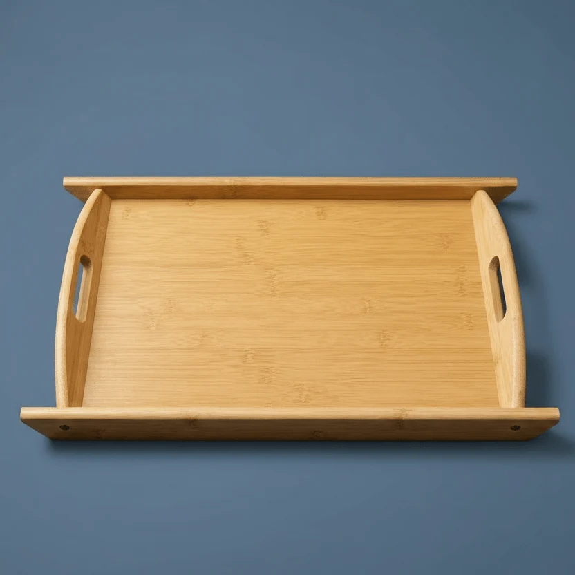 Selected Bamboo Serving Tray with Handles Classic