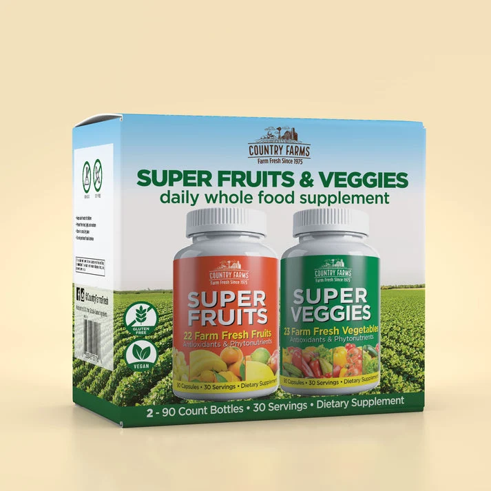 Certified COUNTRY FARMS SUPER FRUITS SUPER VEGGIES Safe