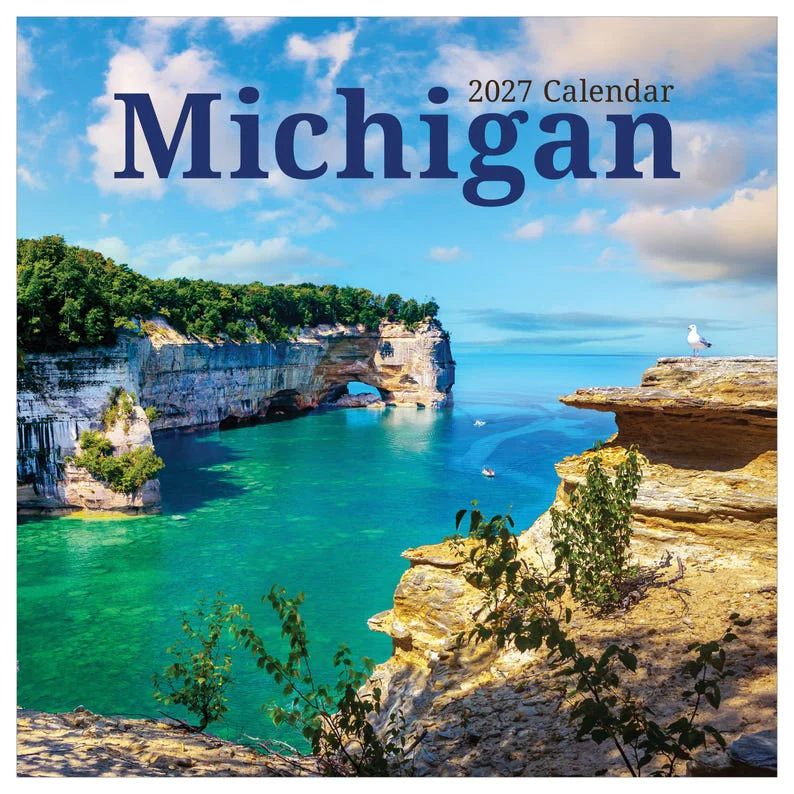 Green 2027 Michigan Wall Calendar Expertly Made
