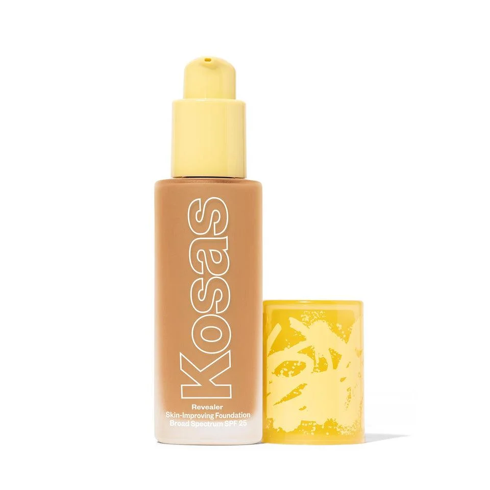 Secure Kosas Revealer Skin-Improving Foundation Spf 25 With Hyaluronic Acid And Niacinamide Medium Warm 240 Solid