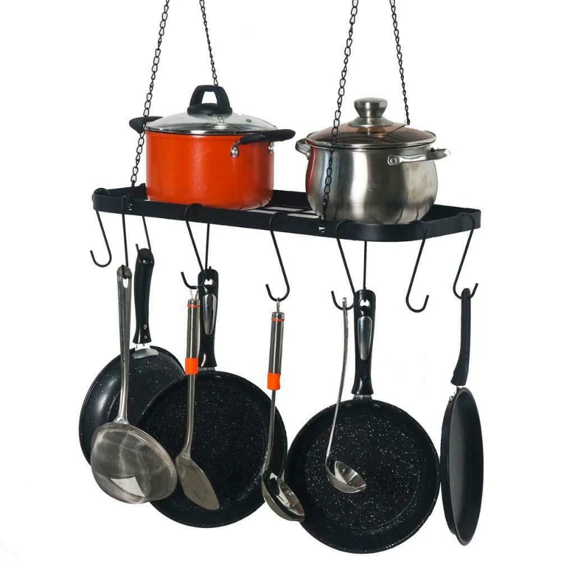 Selected Ceiling Hanging Pots And Pans Organizer Rack 24 User-Friendly