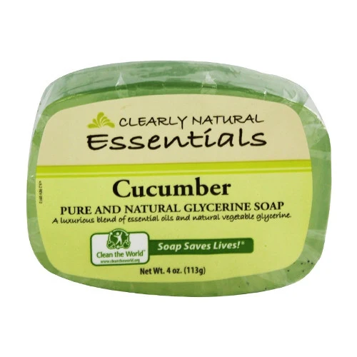 Organic Clearly Natural Glycerine Soap Bar Cucumber 4 Oz High-End