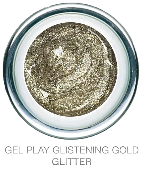 Eco-Friendly Glitter Glistening Gold Metallic - Akzentz Gel Play UV LED Easy-to-Use