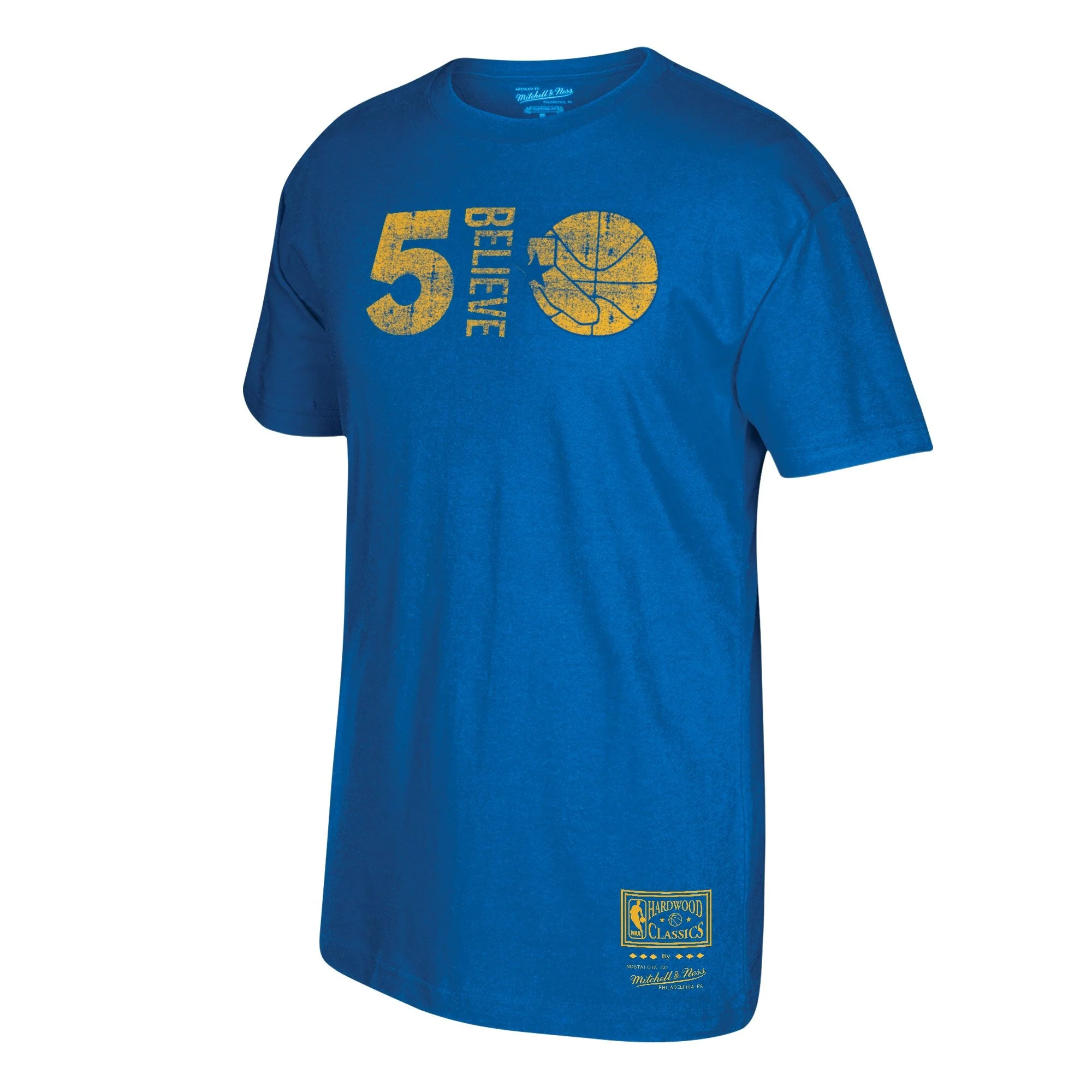 Clean Mitchell Ness Men's NBA Golden State Warriors Believe Tee Proven