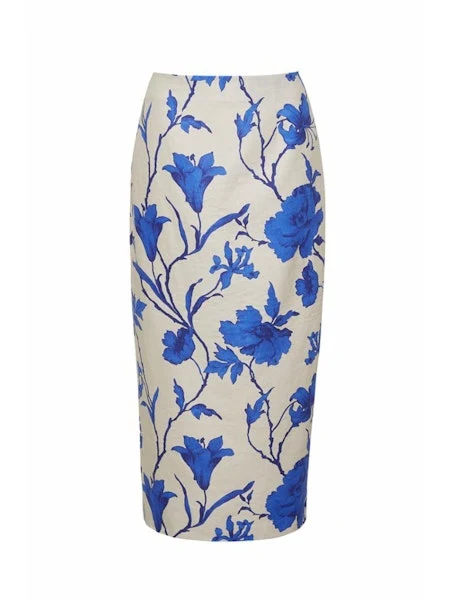 Eco-Friendly Cara Cara Sienna Skirt in Athena Cobalt Dependable