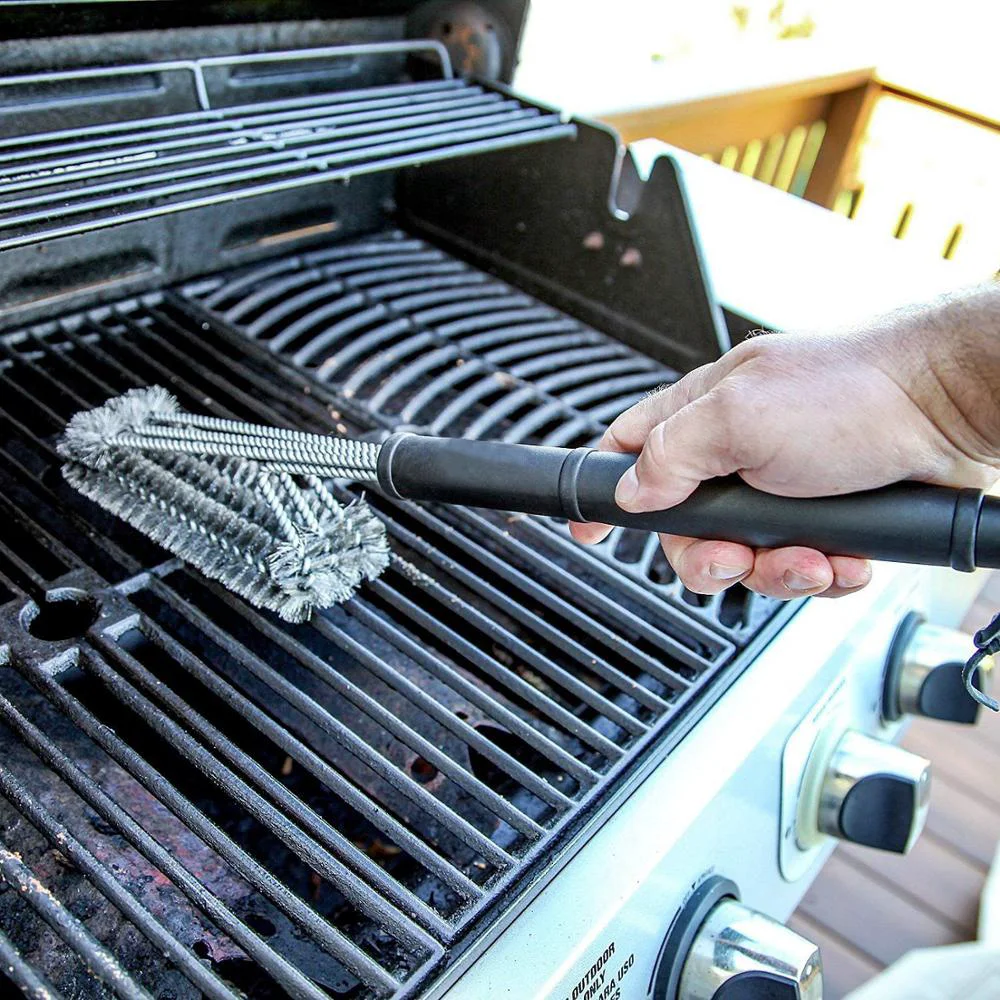Elite Stainless Steel BBQ Grill Grate Cleaning Brush Casual