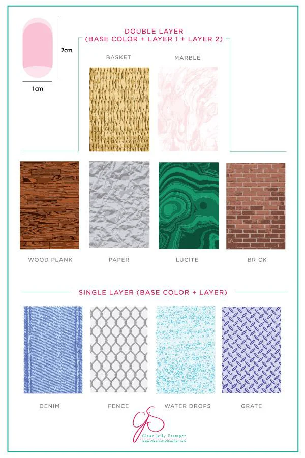 Elite Texture Essentials - Urban CjS-78 - Clear Jelly Stamping Plate Luxury