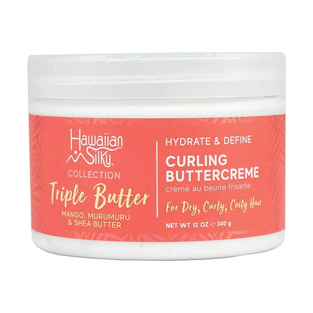 Elite Hawaiian Silky Curl Care Triple Butter Curl Cream Hydrate Define 12Oz 340g Expertly Made