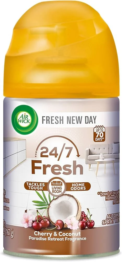 Effective Air Wick Automatic Air Freshener Spray Refill Paradise Retreat Essential Oils 5.89 Oz Eco-Friendly