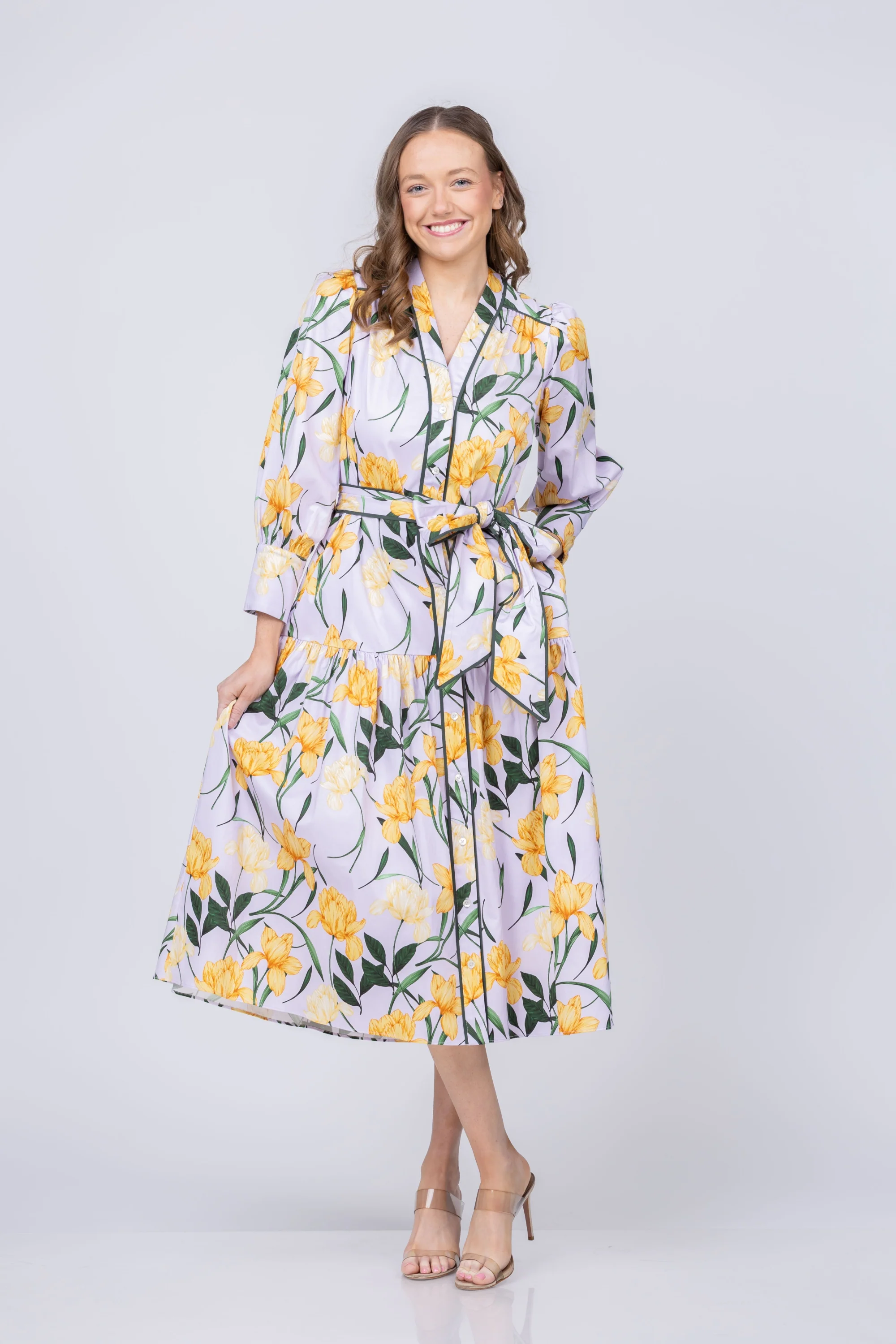 Durable Christy Lynn Layla Dress in Lilac Florette Green