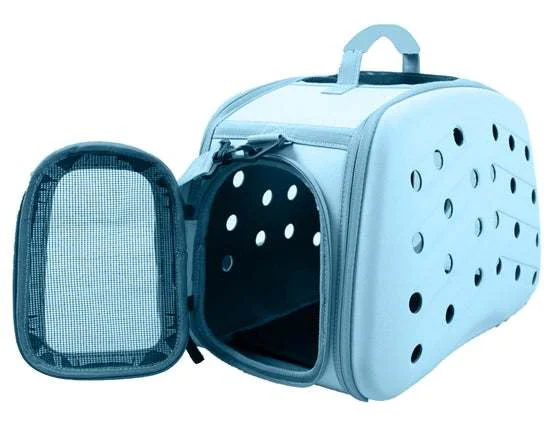 Enhanced Pet Life Narrow Shelled Perforated Lightweight Collapsible Military Grade Transportable Designer Pet Carrier Stylish