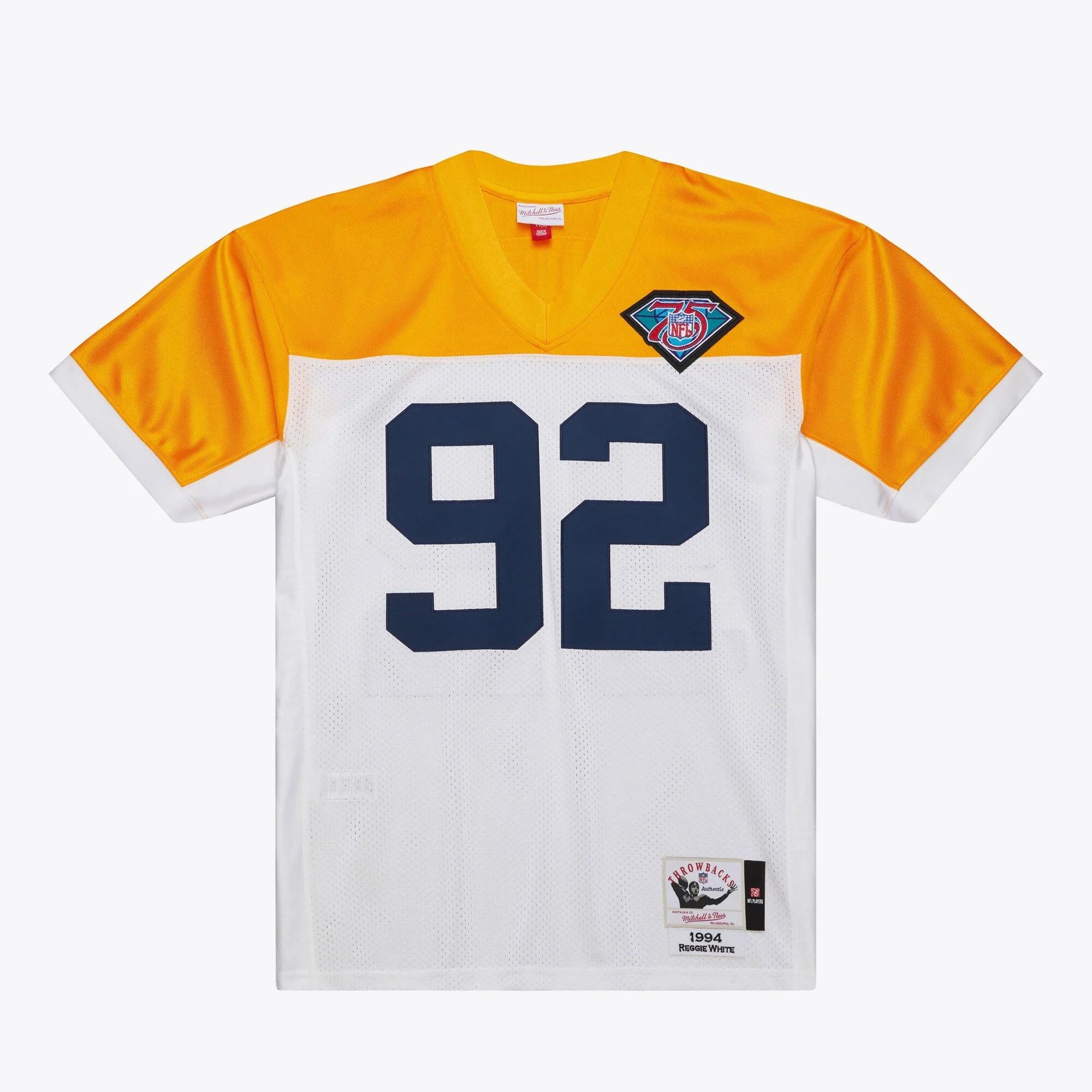 Versatile Mitchell Ness Men's NFL White Jersey Packers 1994 Reggie White Official