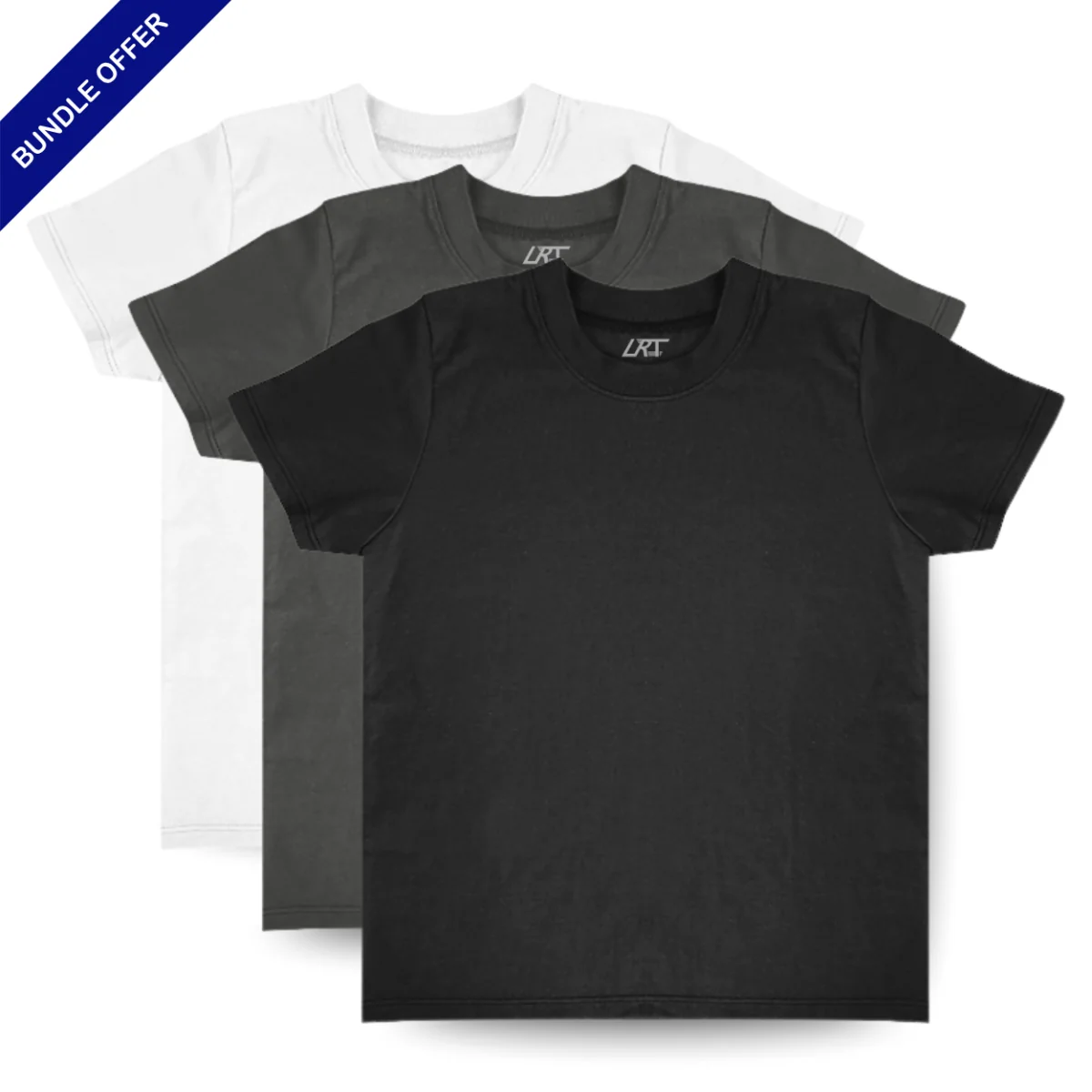 Comfortable 3-pack Rad Organics Tees - Monochrome Elite