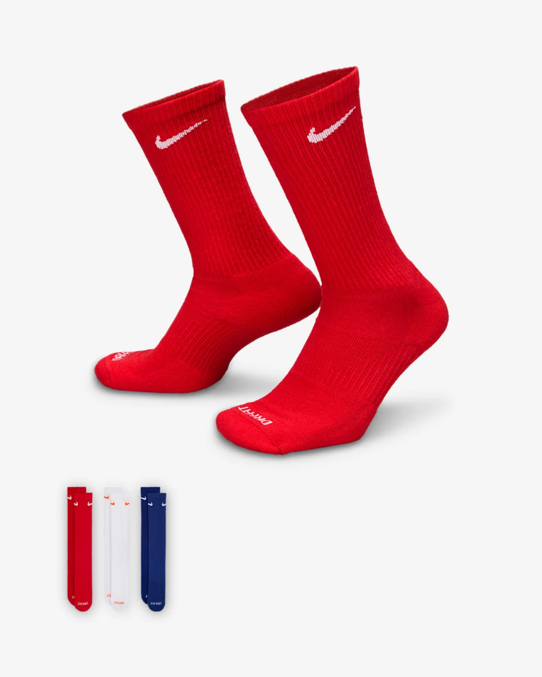 Relaxed Nike Men's Everyday Plus Cushioned Training Crew Socks 3 Pairs Pairs Minimalist