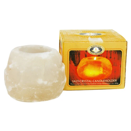 Contemporary Himalayan Salt Crystal Candleholder - 400 Gms Fast