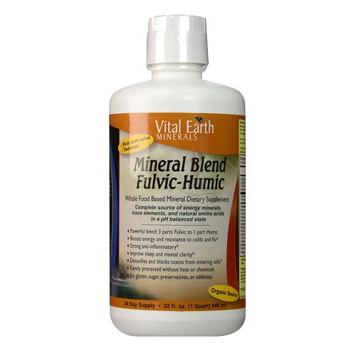 Sustainable Vital Earth Minerals Fulvic Complex Whole Food Based Mineral Dietary Supplement 32 oz World-Class