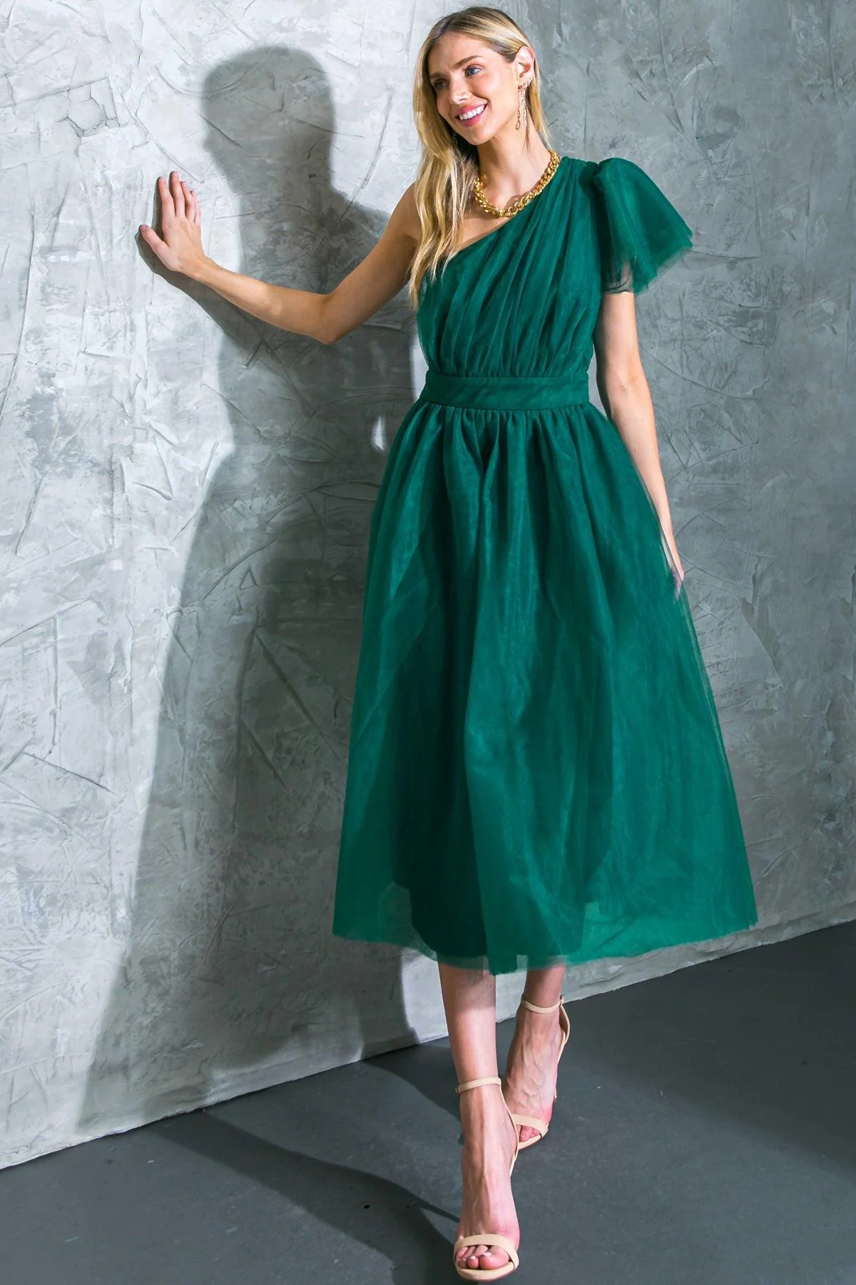 Dependable Lively Charm Tulle Midi Dress Contemporary