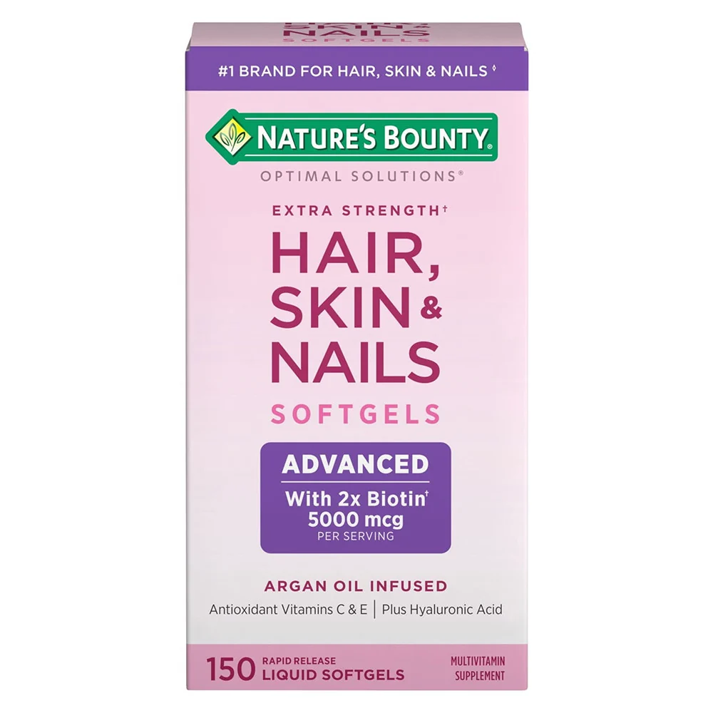 Selected Natures Bounty 5000 Mcg Of Biotin Hair Skin And Nails Caplets - 150 Ea Stylish