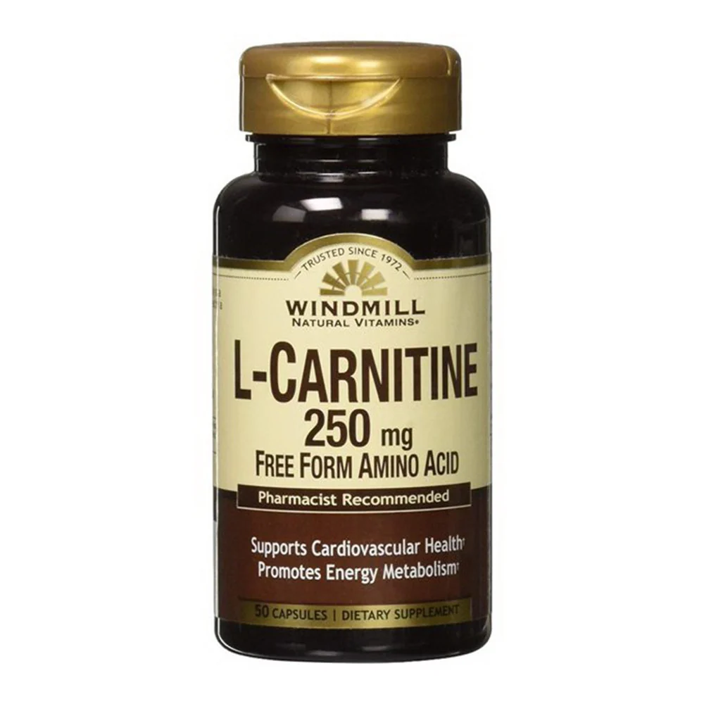 Genuine Windmill L-Carnitine 250 Mg Capsules - 50 Ea Authentic