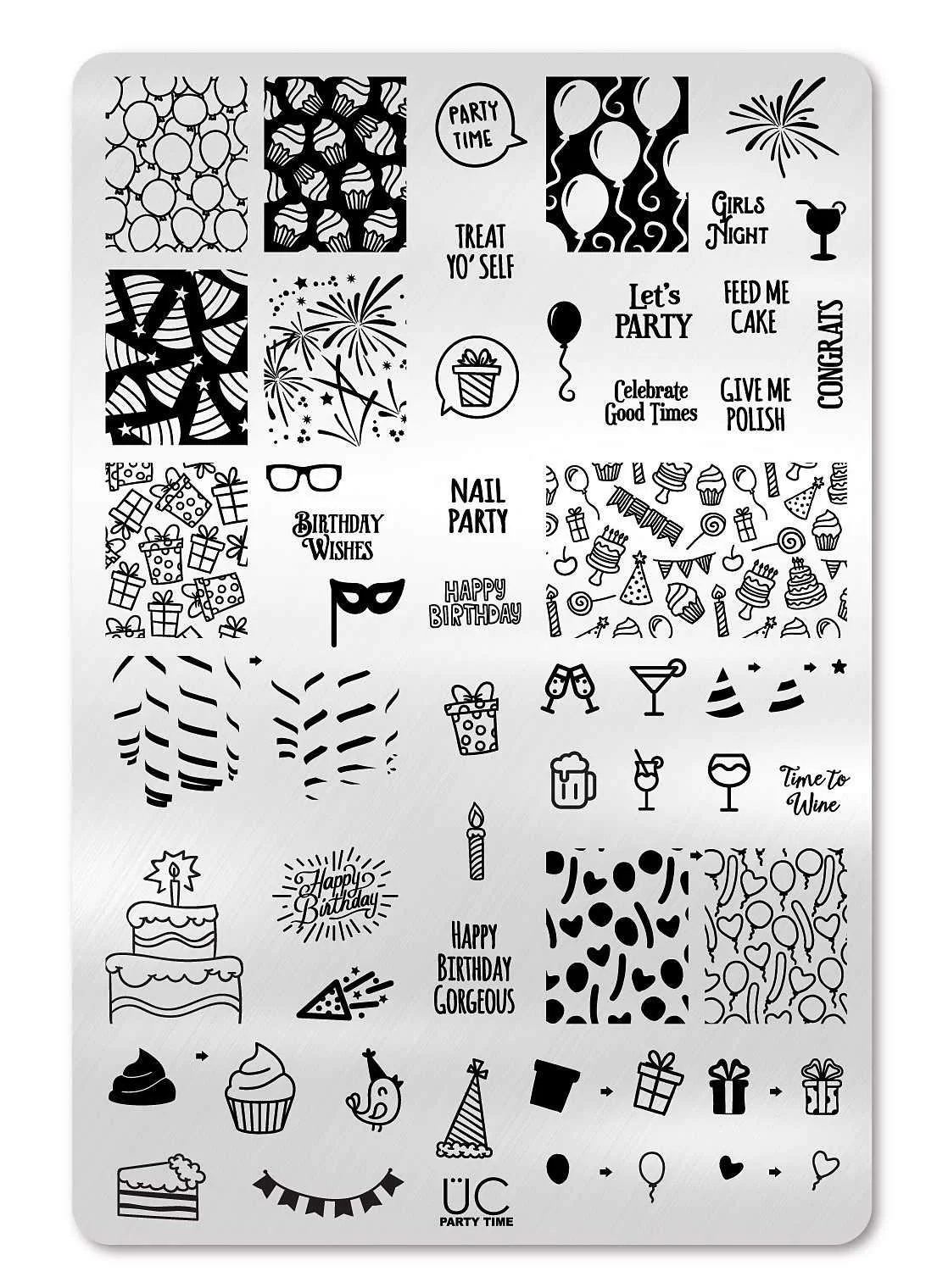 Advanced Party Time - Uber Chic Stamping Plate Outstanding