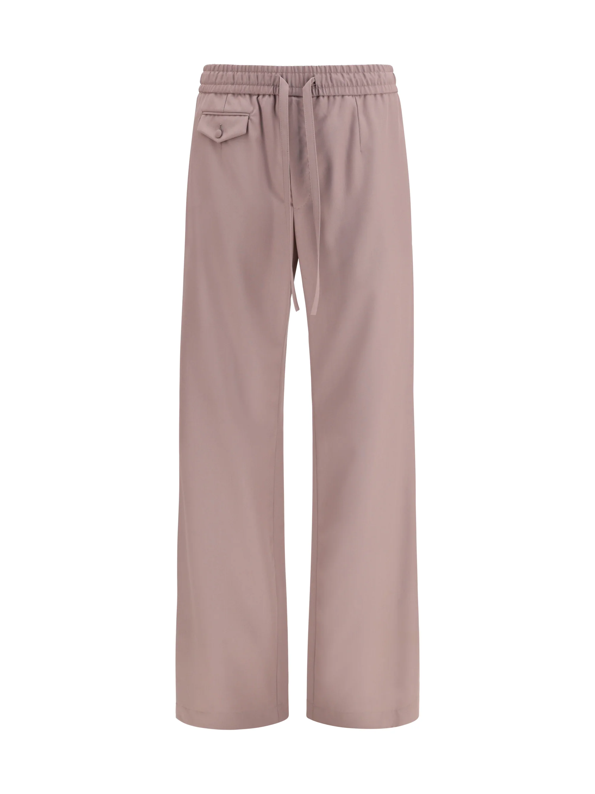 Minimalist Wool Jogging Pants Brown Sophisticated