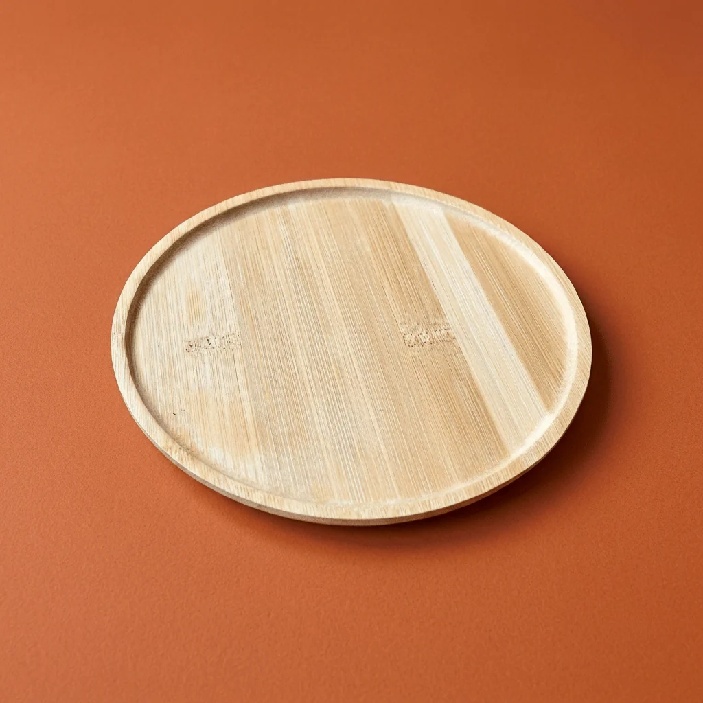 Secure Bamboo Dining Plate Round Recyclable