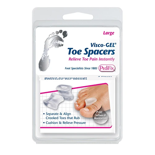 Practical Pedifix Visco-Gel Large Toe Spacers Soft Flexible - 2 Ea Advanced