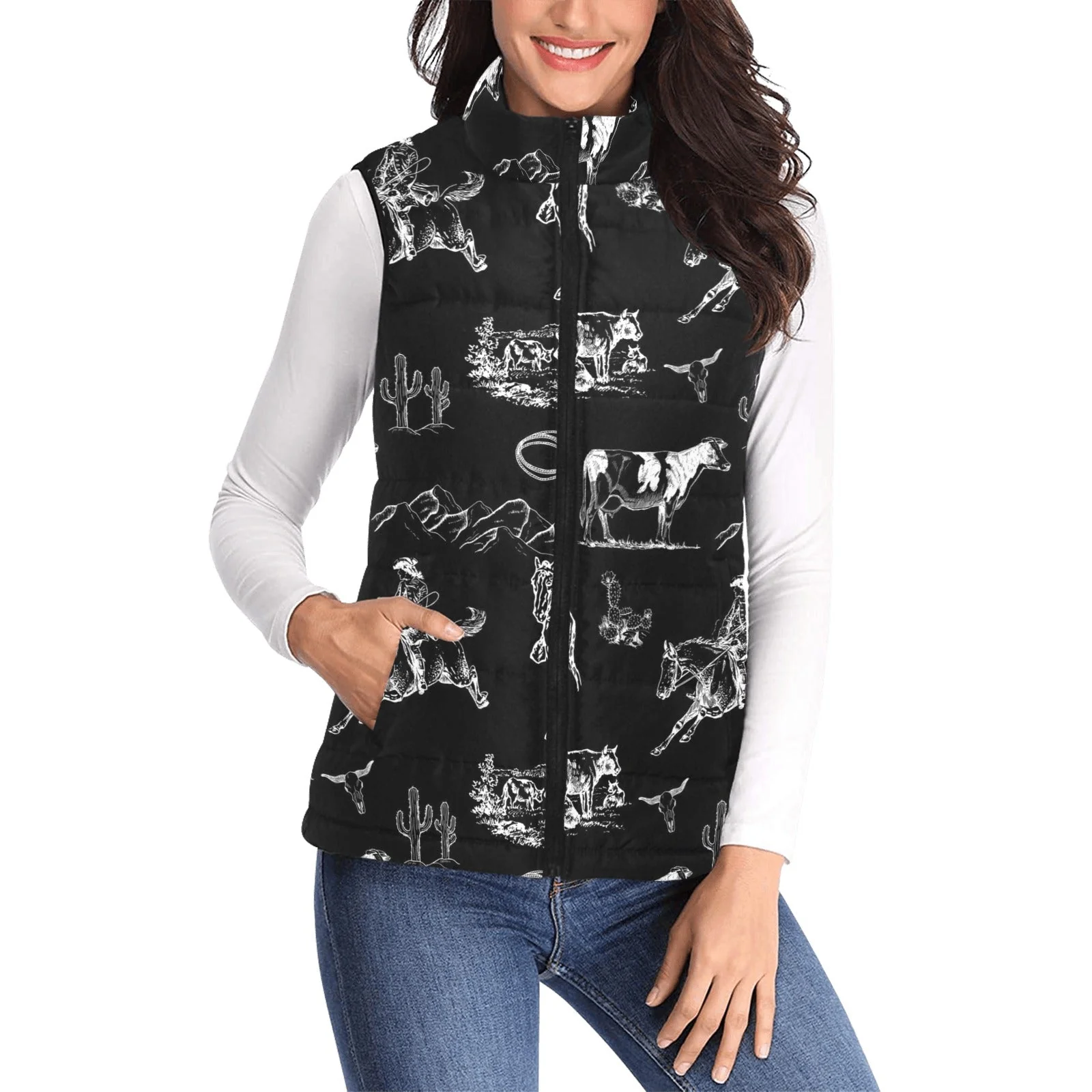 Certified Baha Ranch Life Puffy Vest Fine Crafted